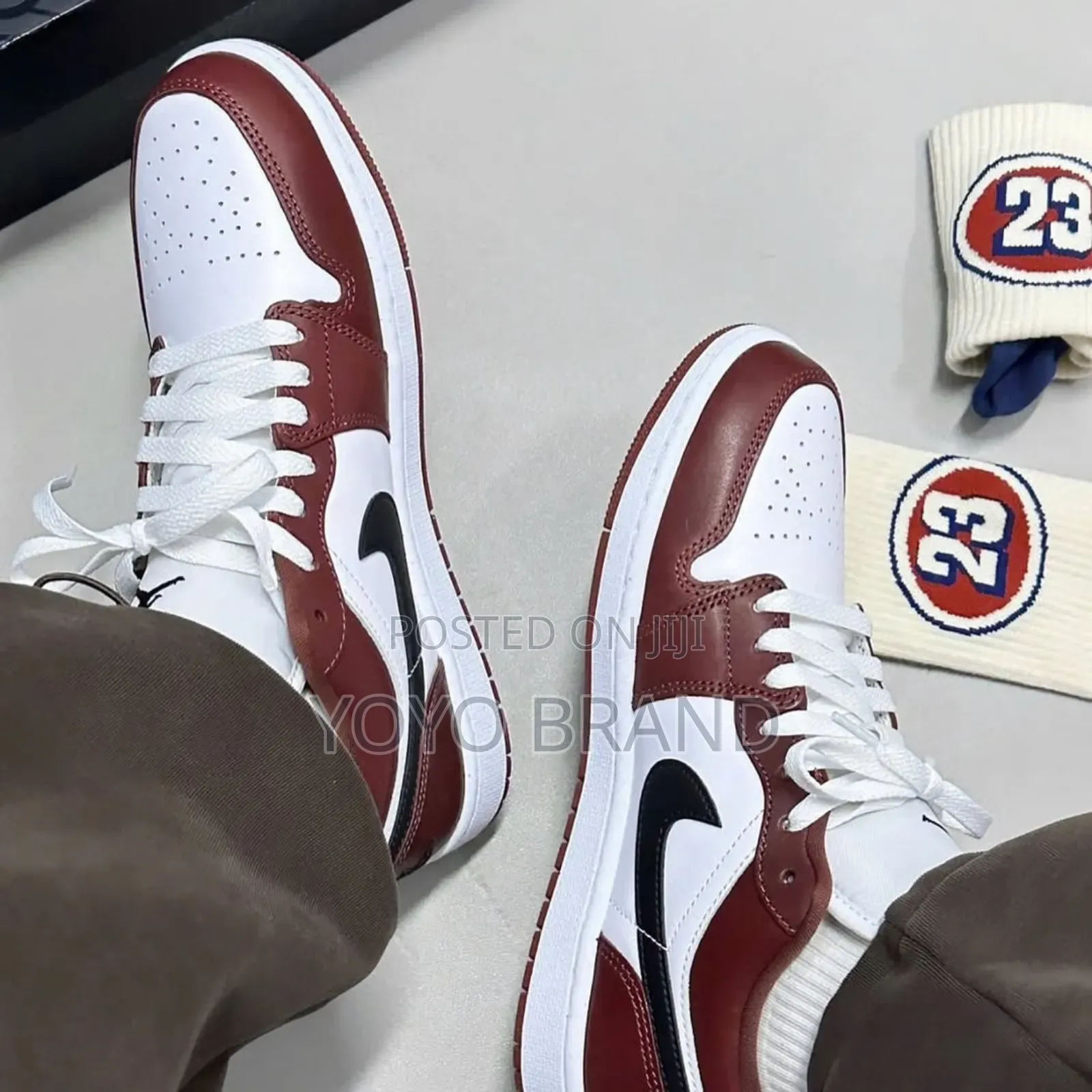 Nike Air Jordan 1low Se "Dark Pony"Dark Burgundy Black Swoooshes Shoes