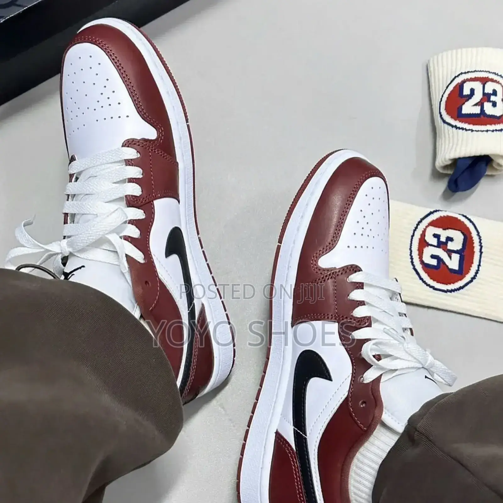 Nike Air Jordan 1low Se "Dark Pony"Dark Burgundy Black Swoooshes Shoes