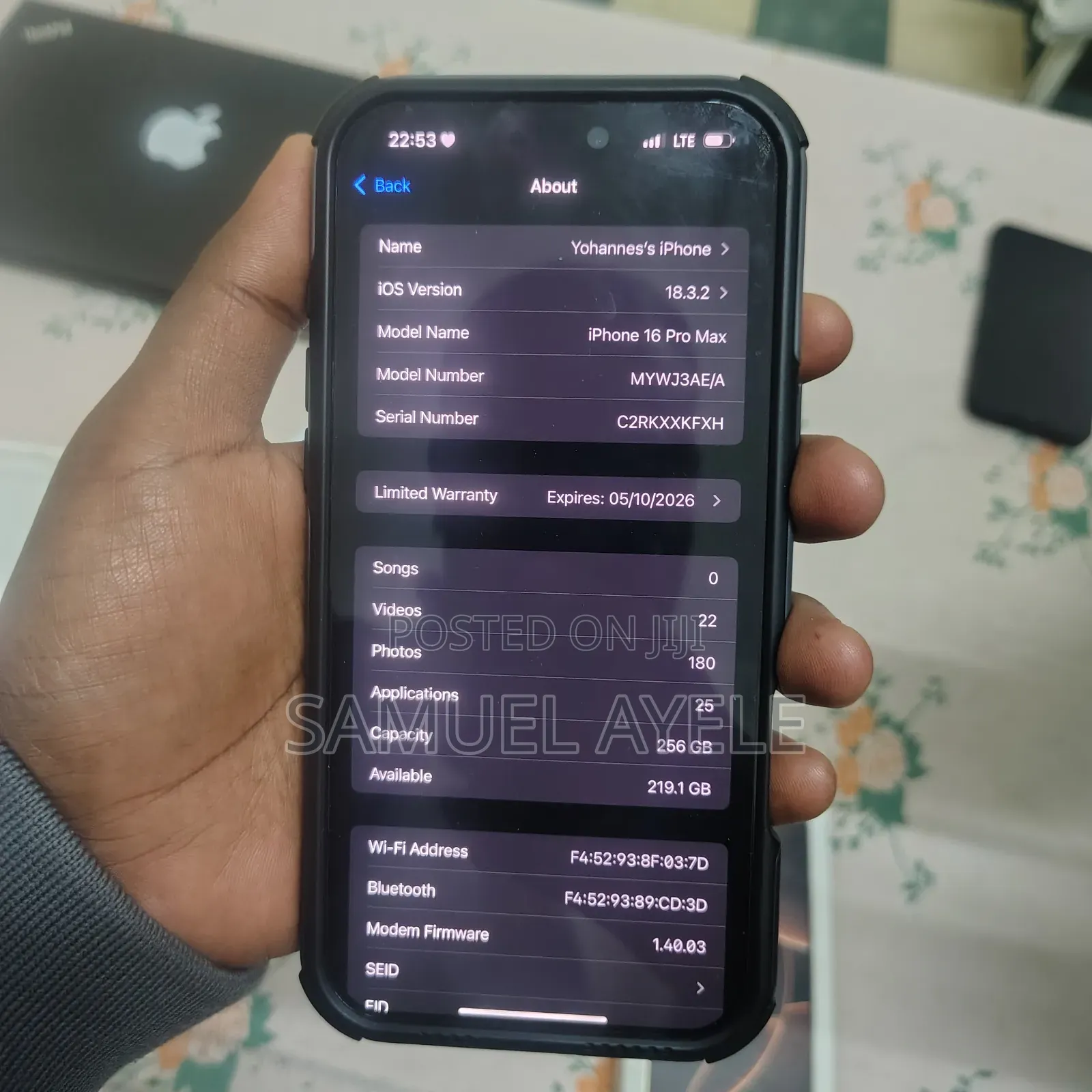 New Apple iPhone 16 Pro Max 256 GB Black