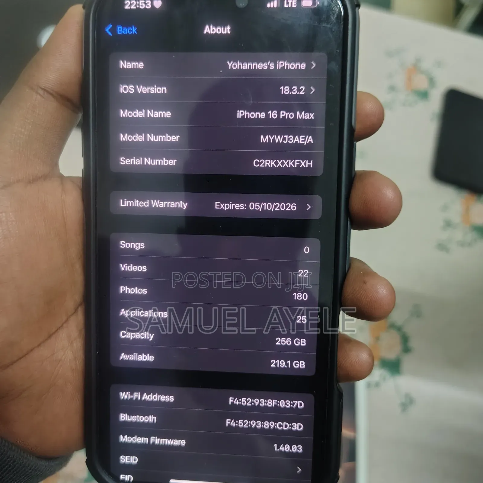 New Apple iPhone 16 Pro Max 256 GB Black