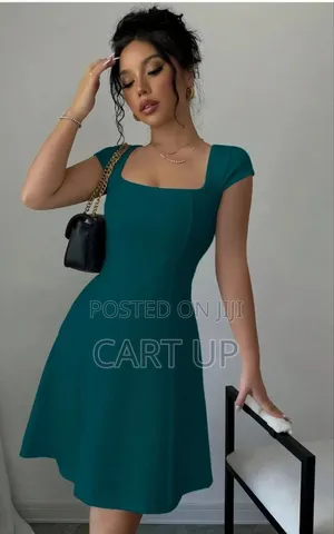 Square Neck a Line Dress