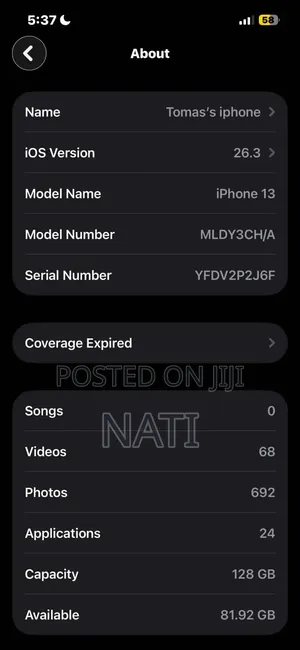 New Apple iPhone 13 128 GB Blue