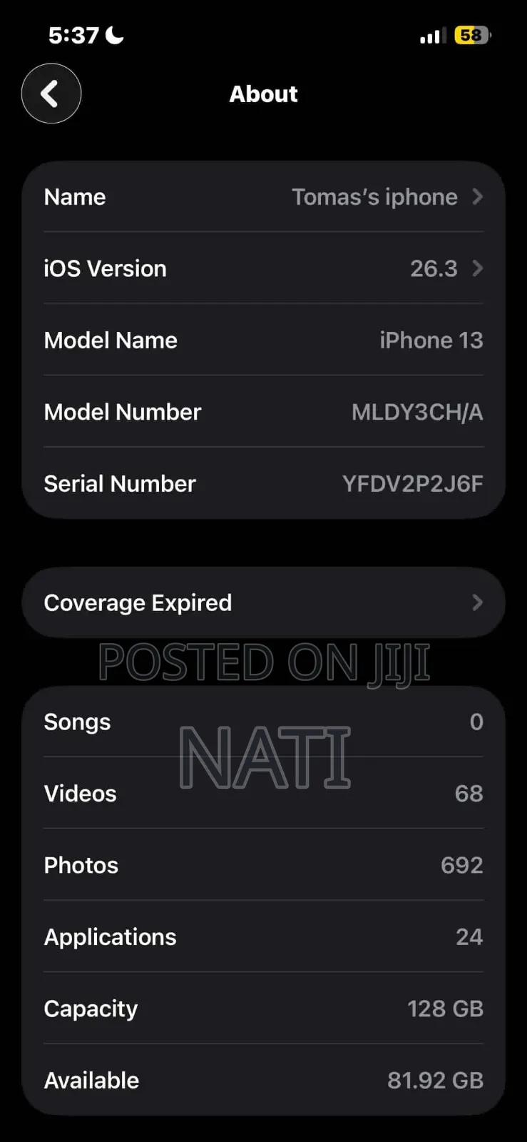 New Apple iPhone 13 128 GB Blue