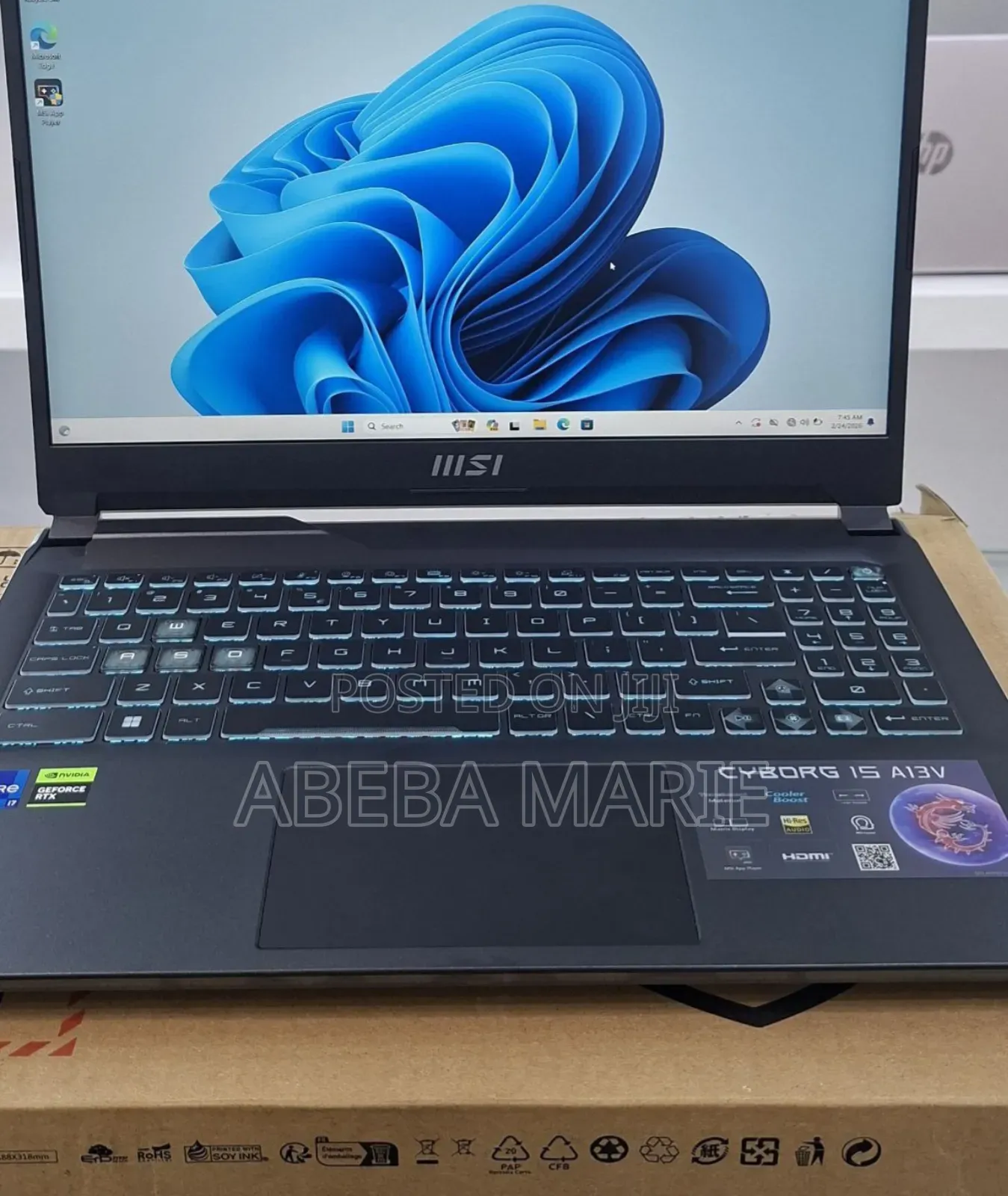 New Laptop MSI Cyborg 15 16GB Intel Core i7 SSD 1T