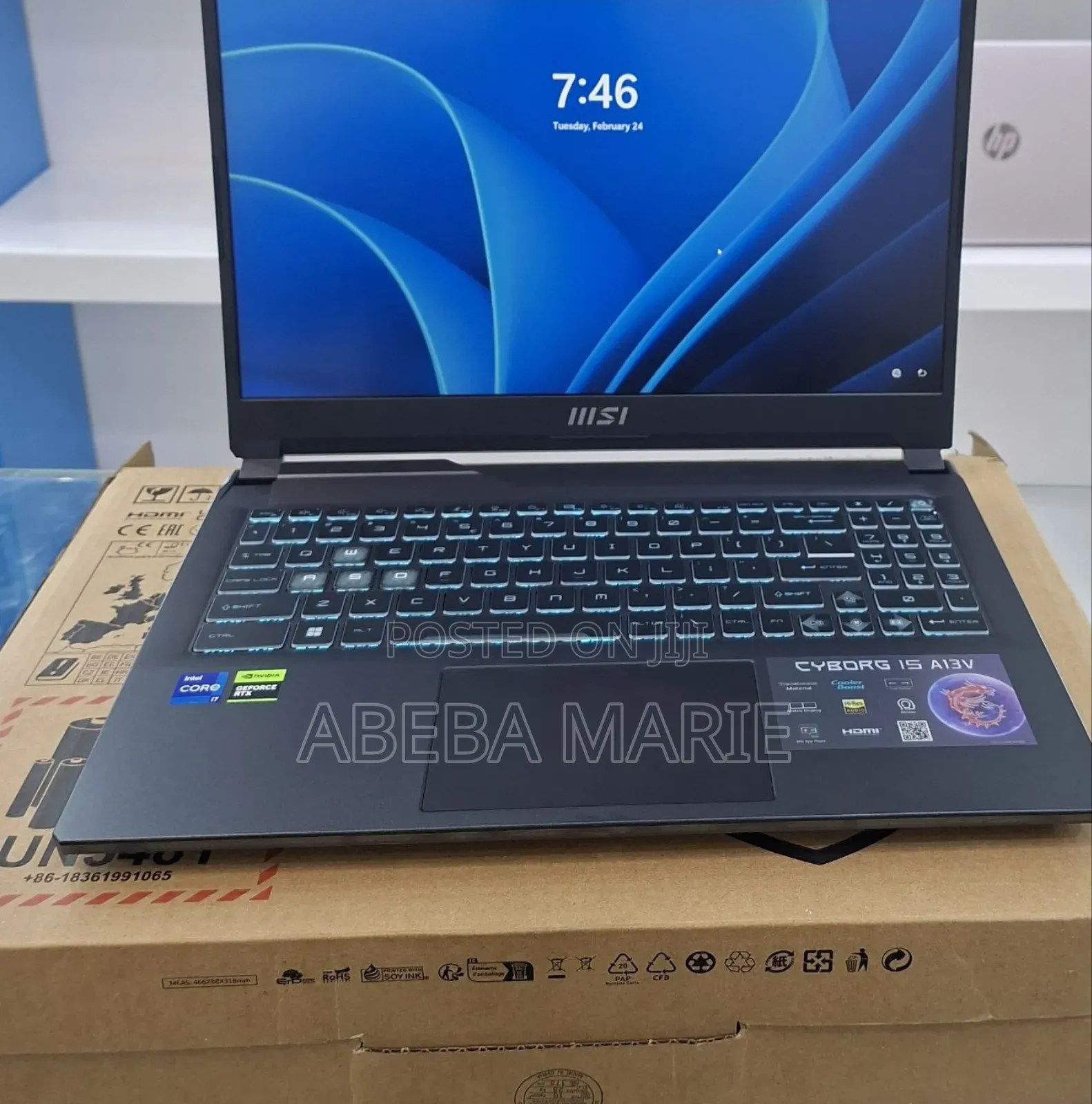 New Laptop MSI Cyborg 15 16GB Intel Core i7 SSD 1T