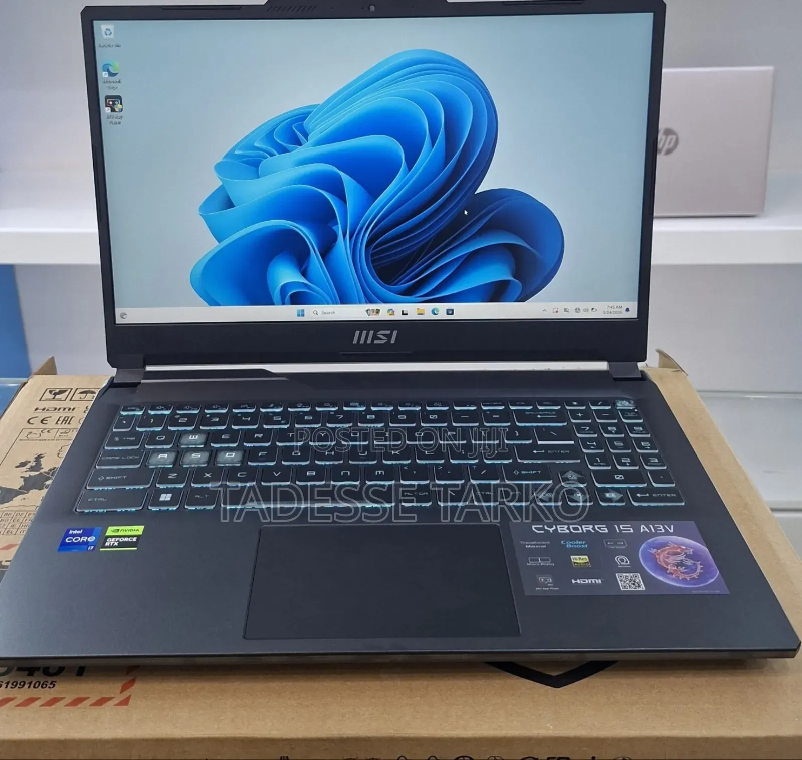 New Laptop MSI Cyborg 15 16GB Intel Core i7 SSD 1T