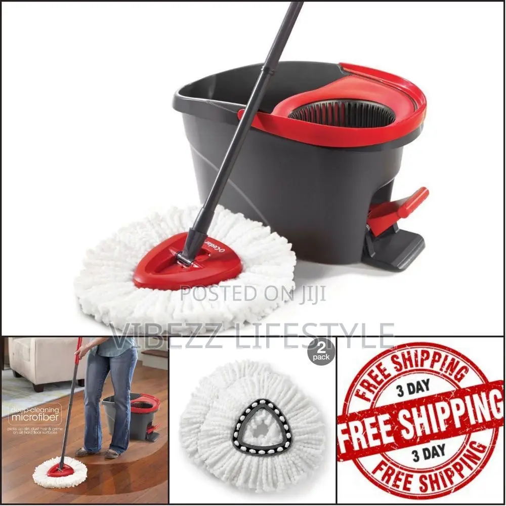 360 ° ሚሽከረከር መወልወያ Spin Mop