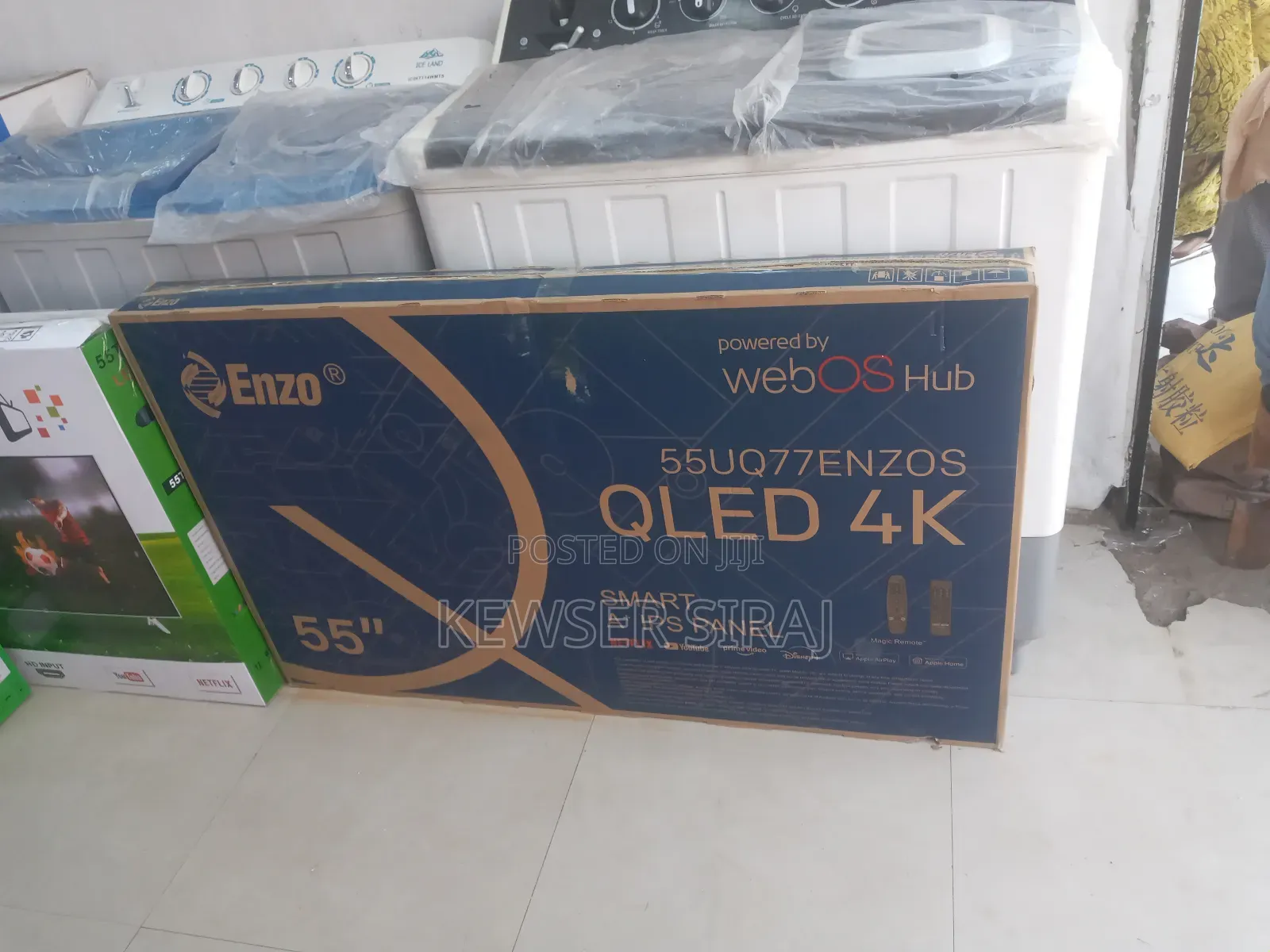 Enzo 55inch Tv Smart Android New 20 25 Model Qled Uhd
