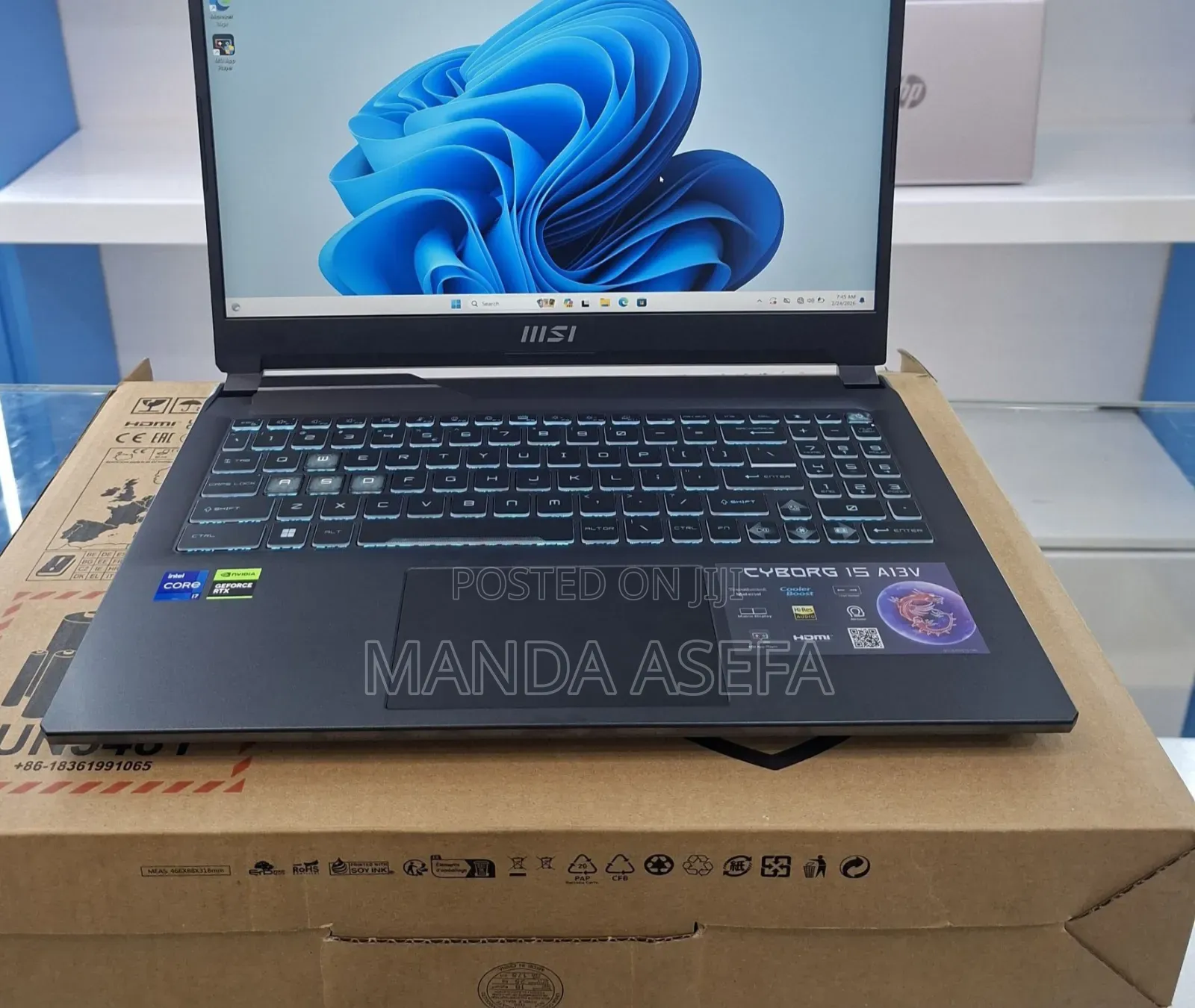 New Laptop MSI Cyborg 15 16GB Intel Core i7 SSD 1T