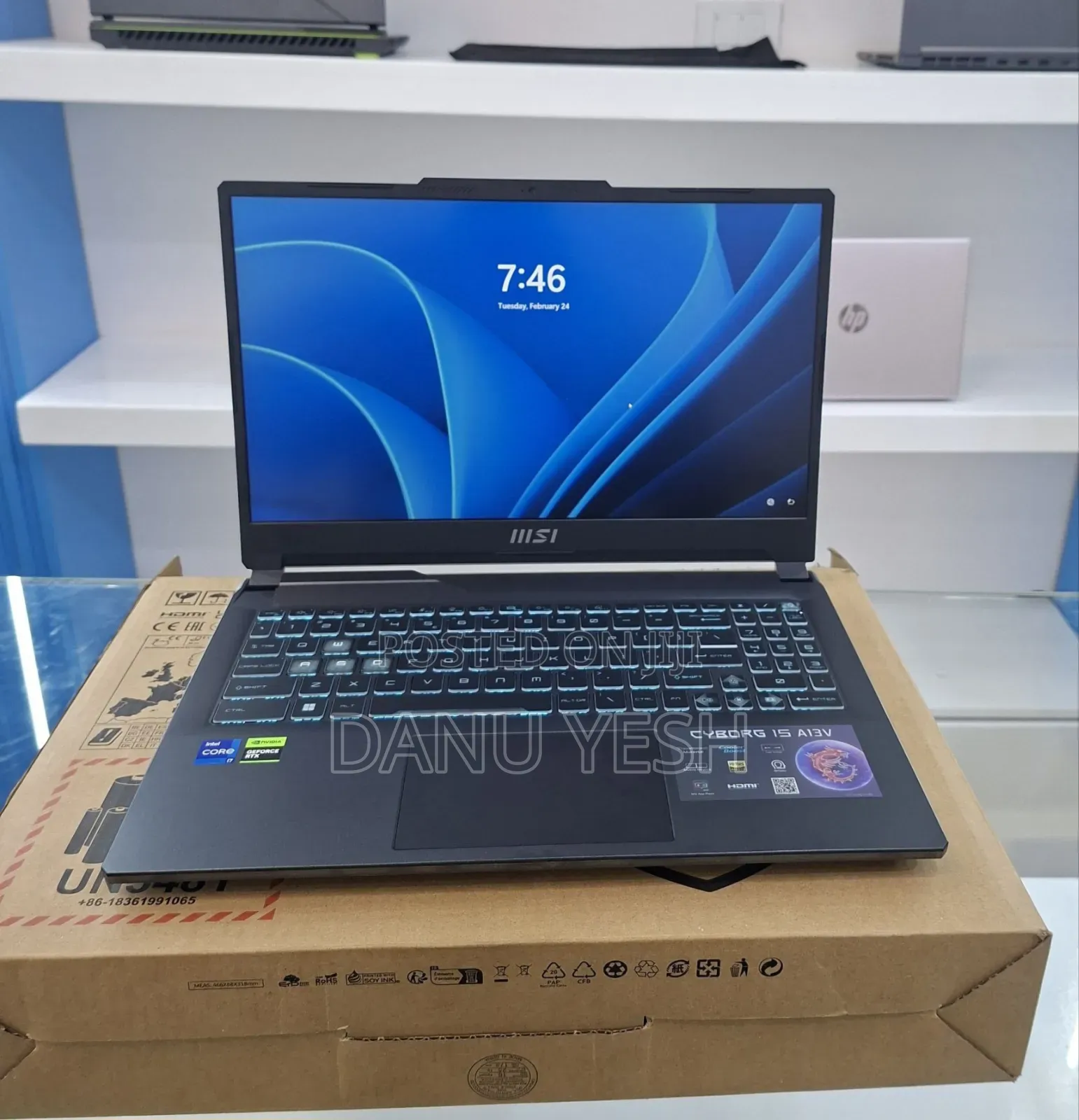 New Laptop MSI Cyborg 15 16GB Intel Core i7 SSD 1T