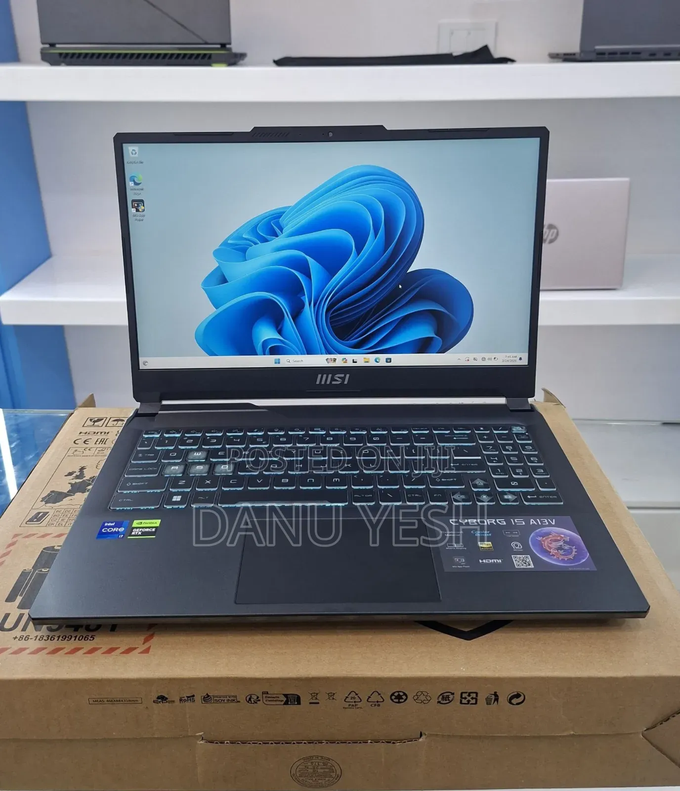 New Laptop MSI Cyborg 15 16GB Intel Core i7 SSD 1T