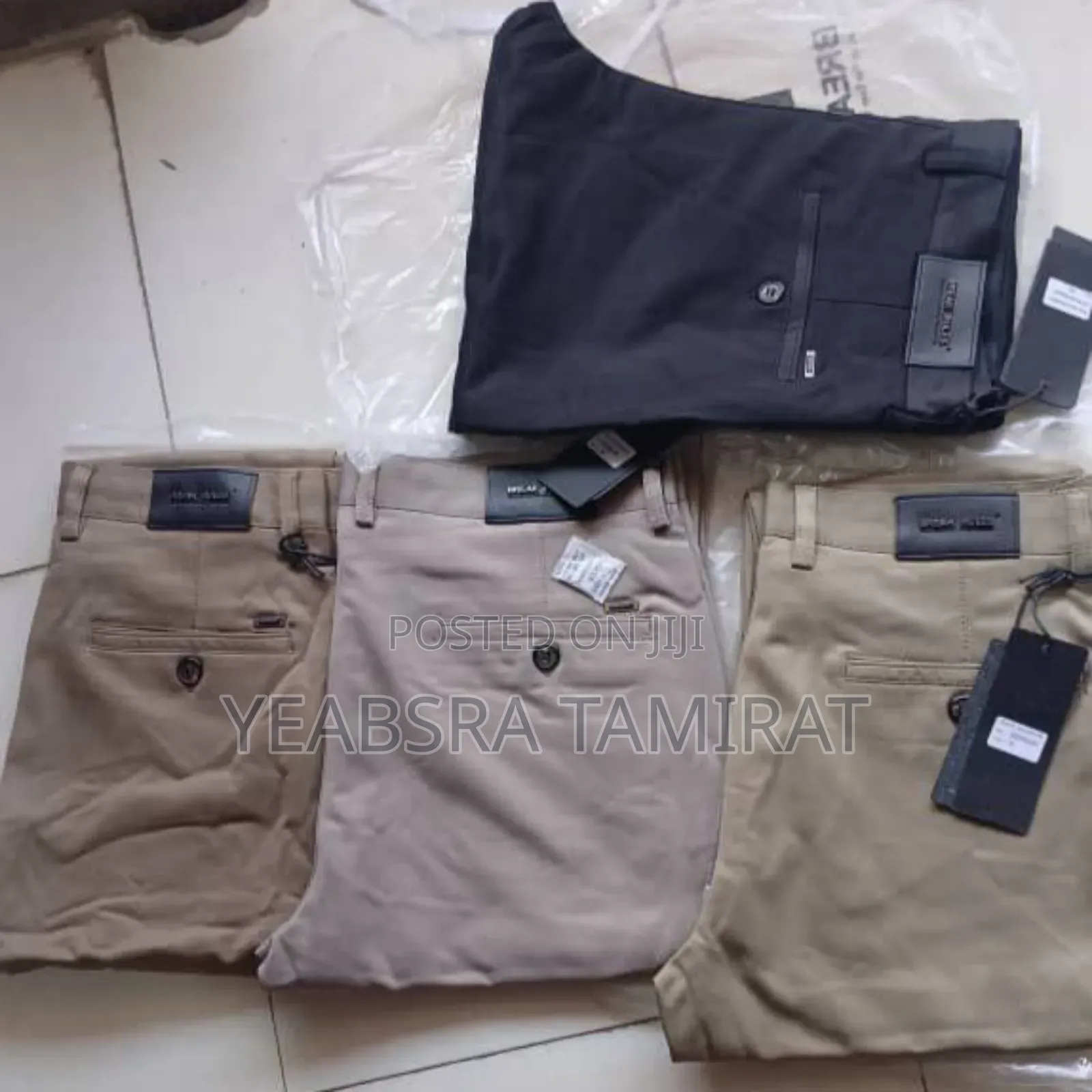 Khaki and Cotton Trouser
