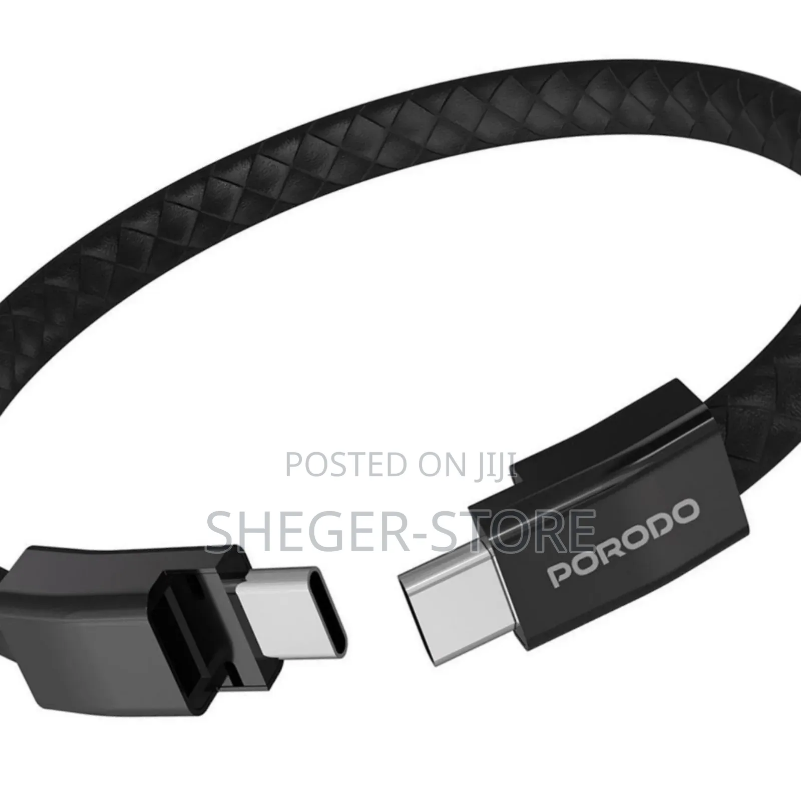 Brand New Wearable Design Porodo Usb-C to Usb-C Wristband Cable
