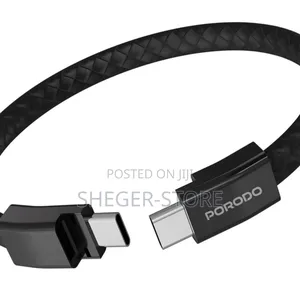 Brand New Wearable Design Porodo Usb-C to Usb-C Wristband Cable