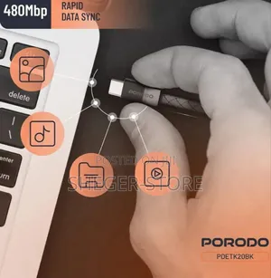 Brand New Wearable Design Porodo Usb-C to Usb-C Wristband Cable