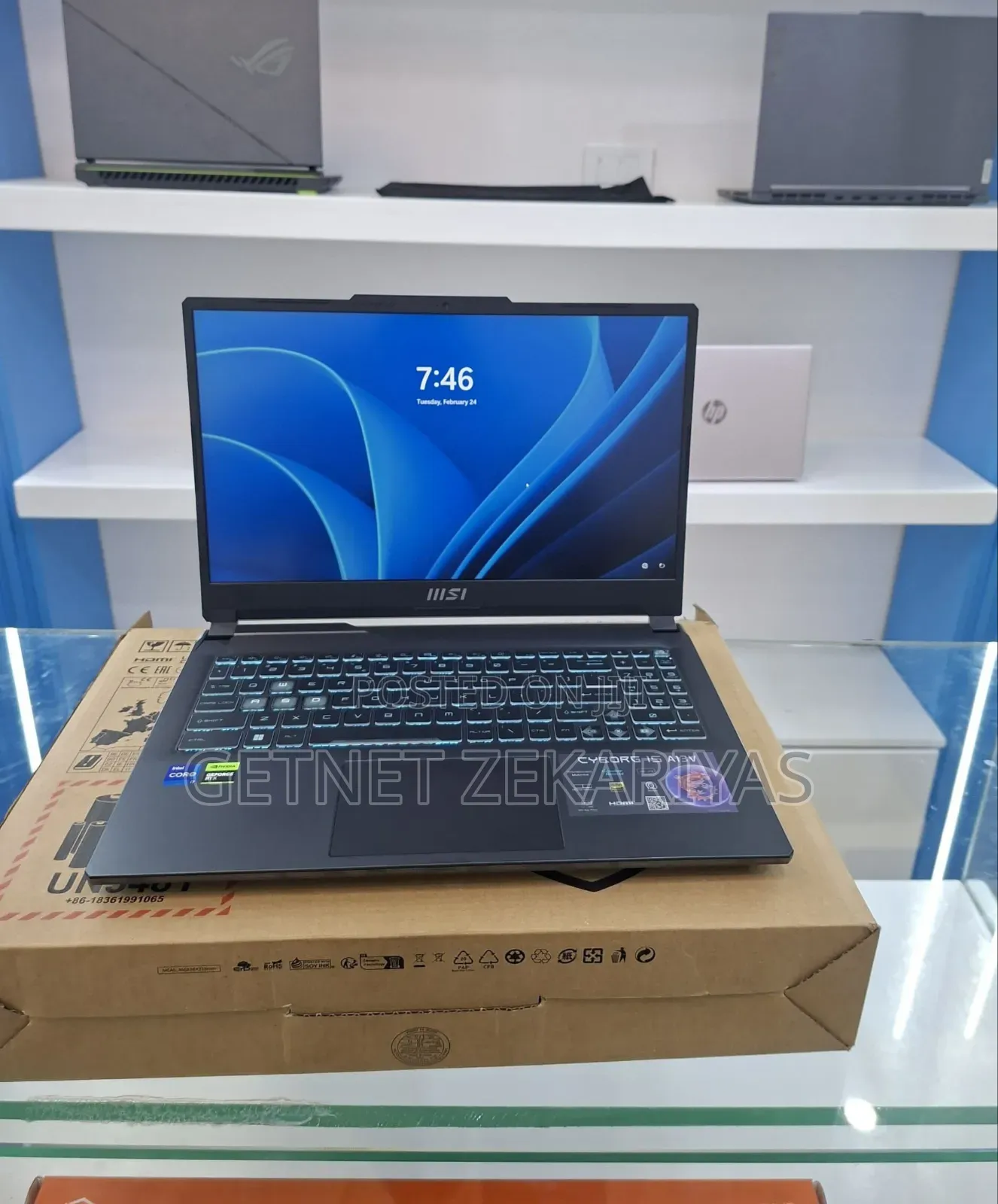 New Laptop MSI Cyborg 15 16GB Intel Core i7 SSD 1T