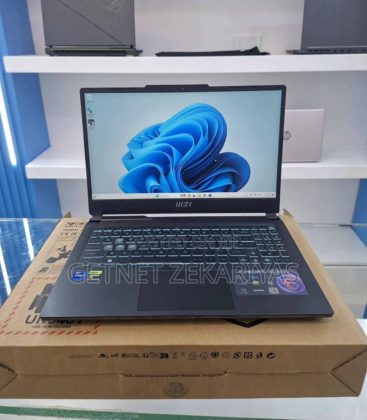 New Laptop MSI Cyborg 15 16GB Intel Core i7 SSD 1T