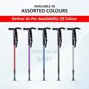 Step Adjustable Anti-shock Telescopic Hiking Walking Stick With