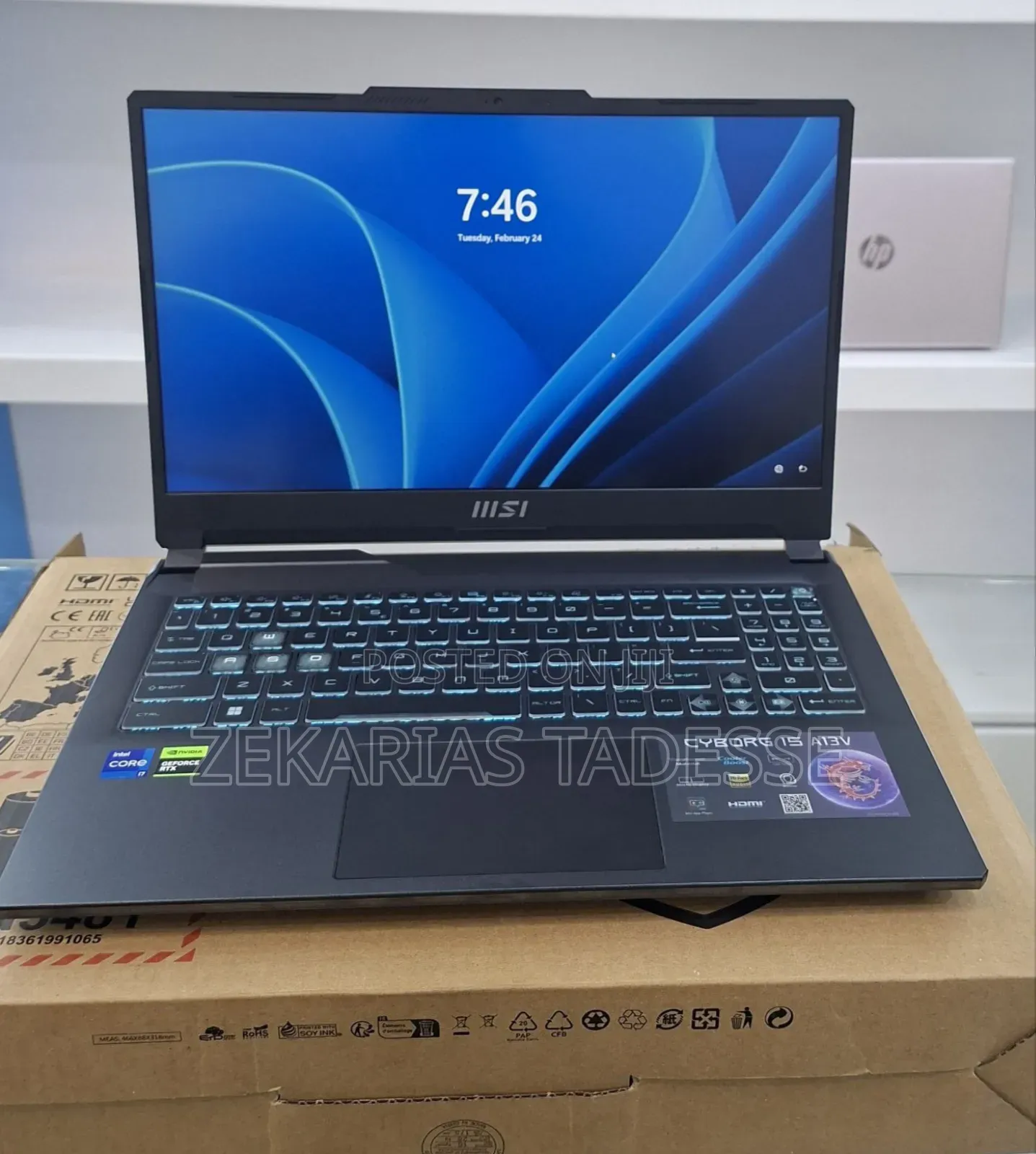 New Laptop MSI Cyborg 15 16GB Intel Core i7 SSD 1T