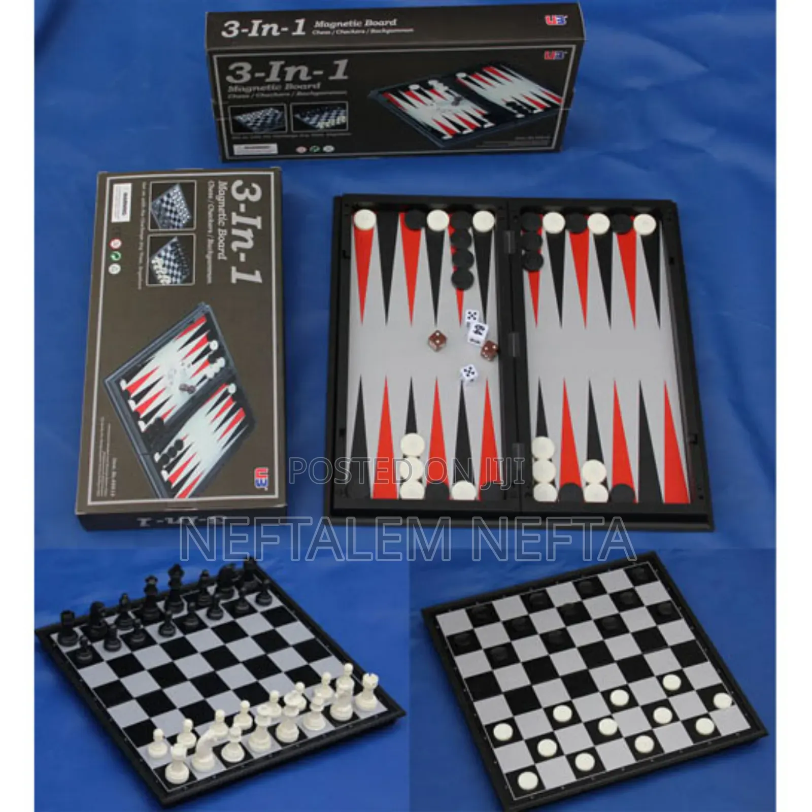 3 in 1 Magnetic Game Set