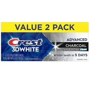 Crest 3d White Advanced Charcoal Whitening Toothpaste 3.3 Oz