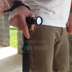 ,4-Step Adjustable Telescopic Hiking Walking Stick With Led Flashlight