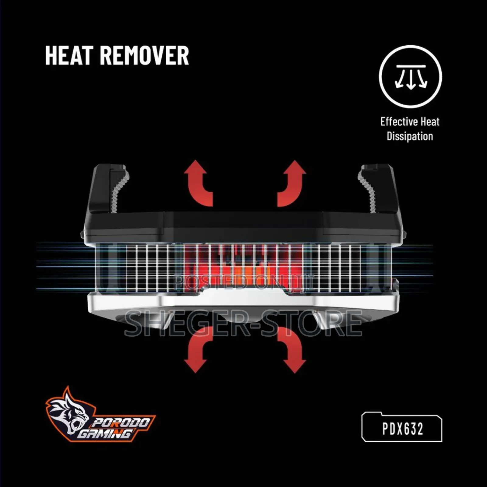 Orginal Porodo Gaming Led Display Phone Cooler