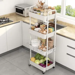 Best Looking Design 4-Layer Movable Kitchen Storage Rack/Shelf