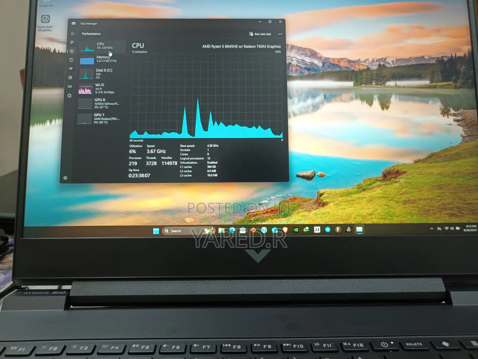 New Laptop HP Victus 16 8GB AMD Ryzen 5 HDD 512GB