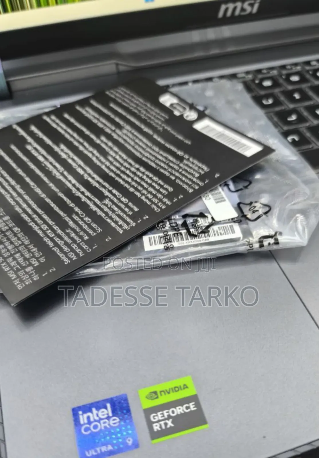 New Laptop MSI 16GB Intel Core Ultra 9 SSD 1T
