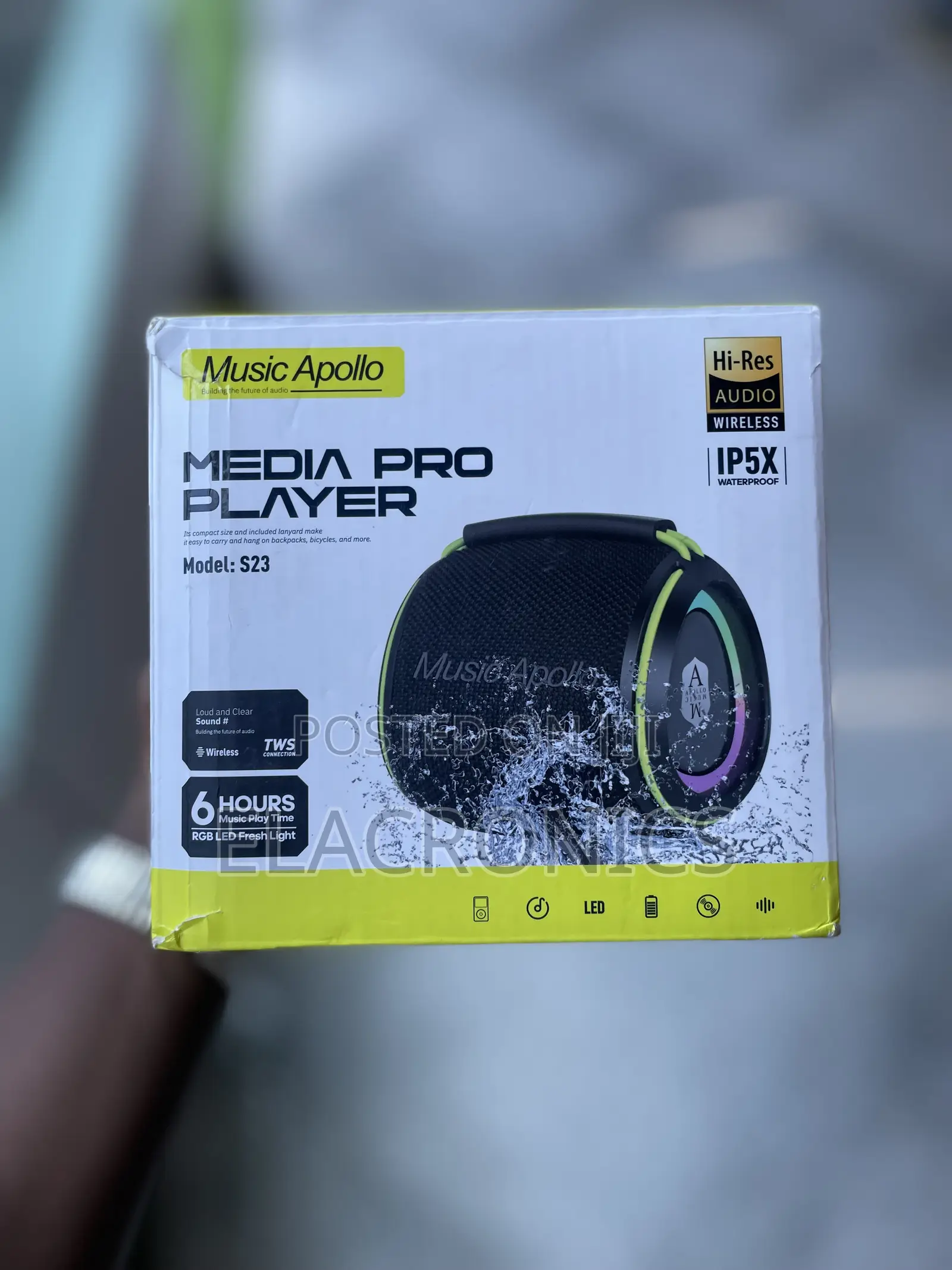 Music Apollo S23 Wireless Speaker (Waterproof + Led Lights)