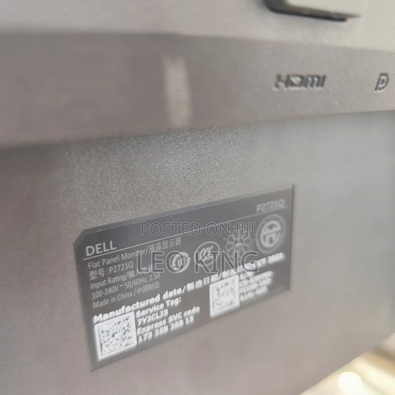 Dell Monitor 27" Frameless Uhd ,60 Hz Refesh Rate, Slightly Used