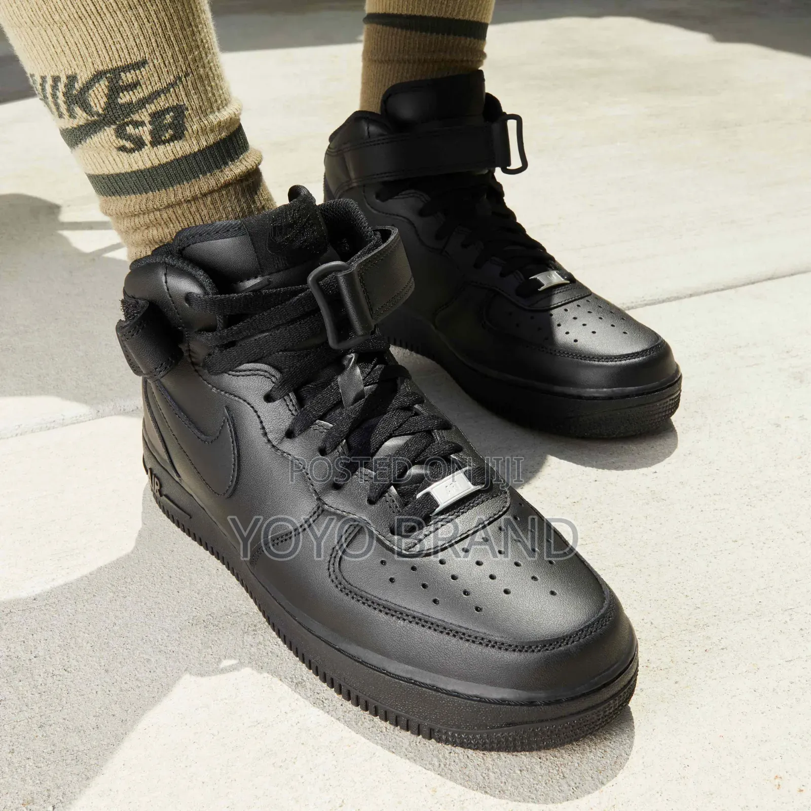 New Arrivall Nike Air Force 1 ’’Triple Black’'boots