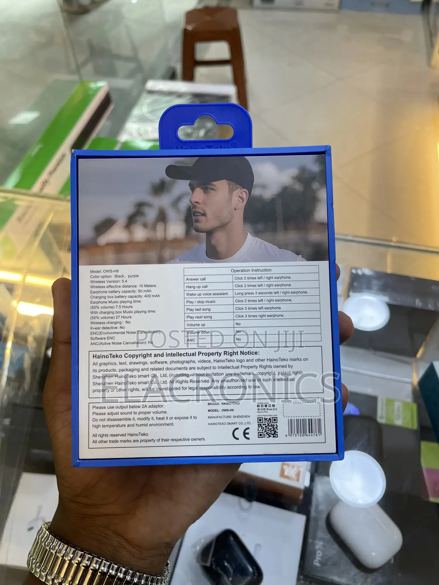 Haino Teko Ows-H9 Wireless Open-Ear Headset (Bluetooth 5.4)