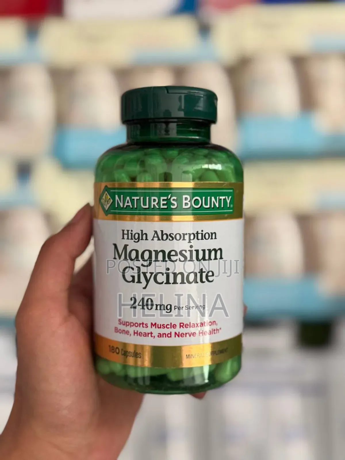 Pure, High Quality Magnesium Glycinate 240mg 180 Capsules From Usa