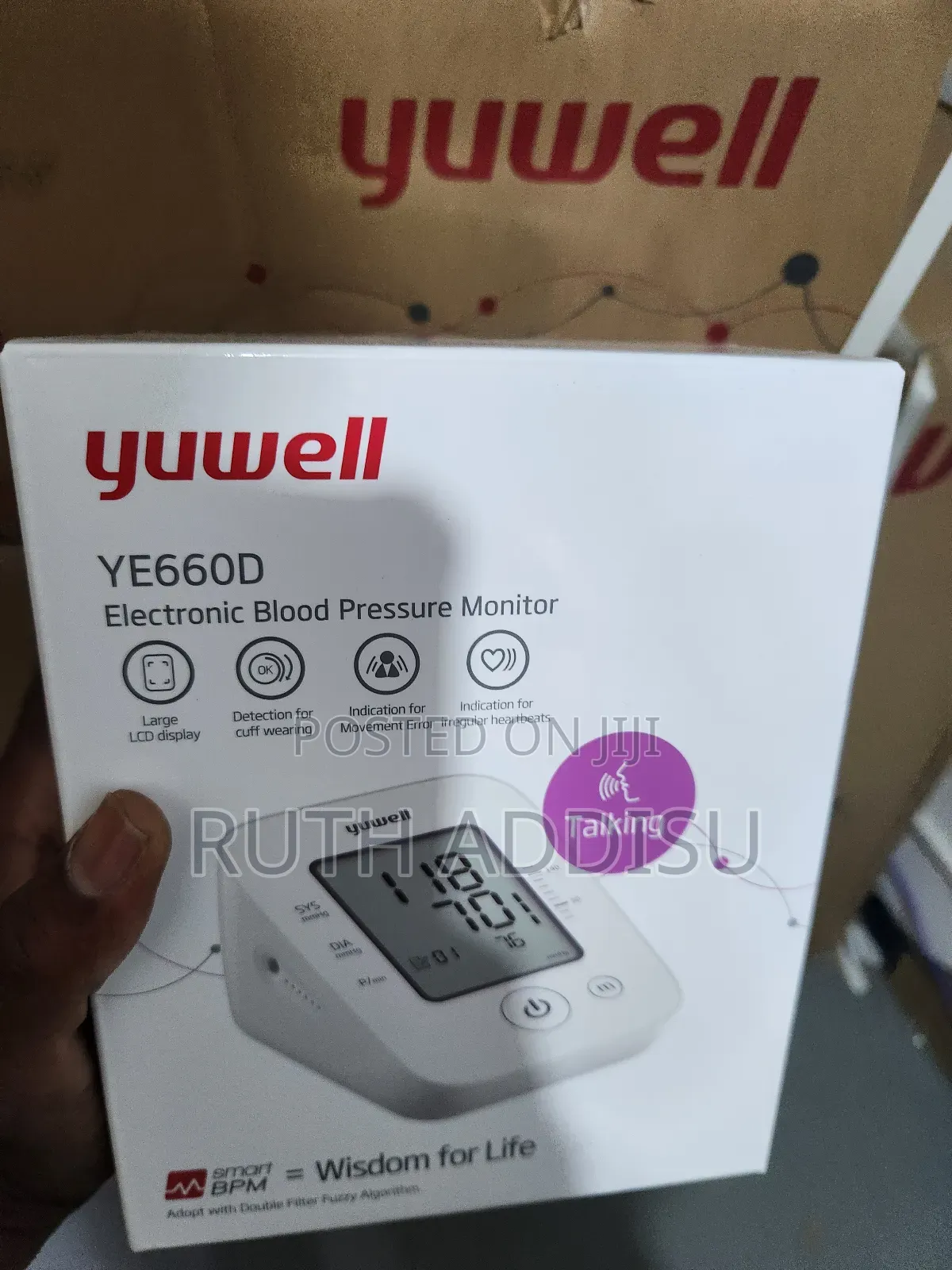 Yuwell Blood Pressuer Monitor Brand New አዲስ በቻርጅ የሚሰራ የደም መለኪያ