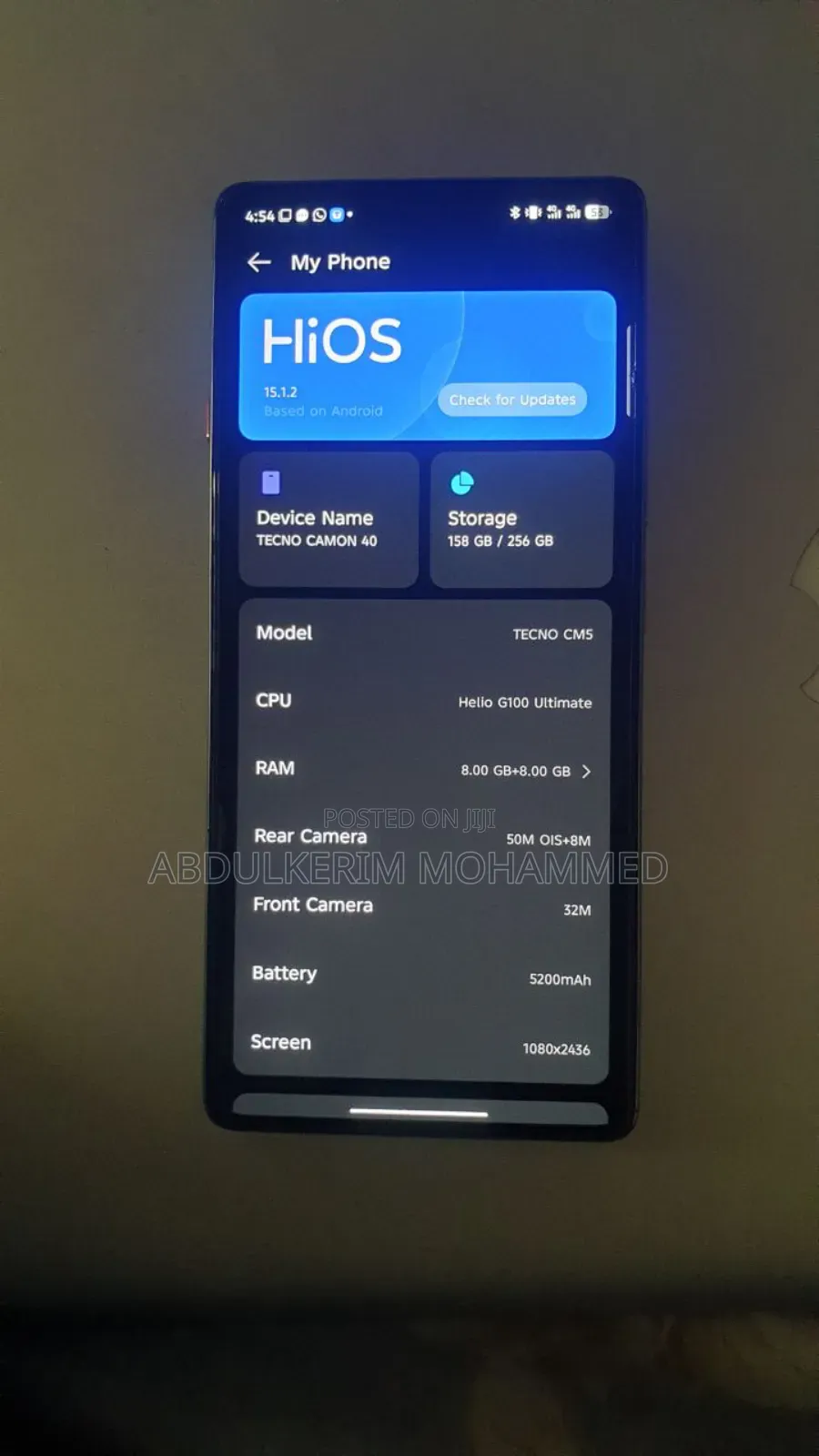 Tecno Camon 40 256 GB Gray