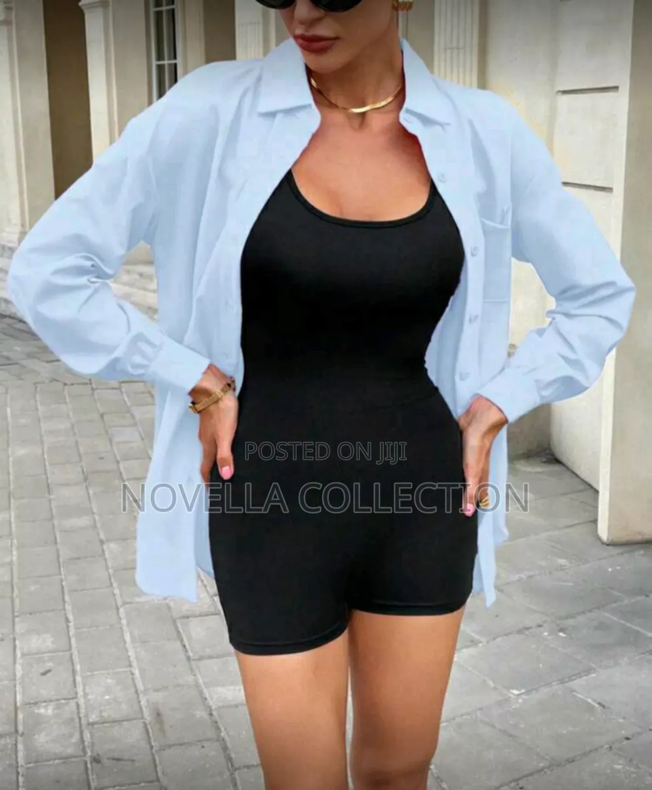 Women Two Pieces Outfits for Daily Wear Summer Shirts Sets