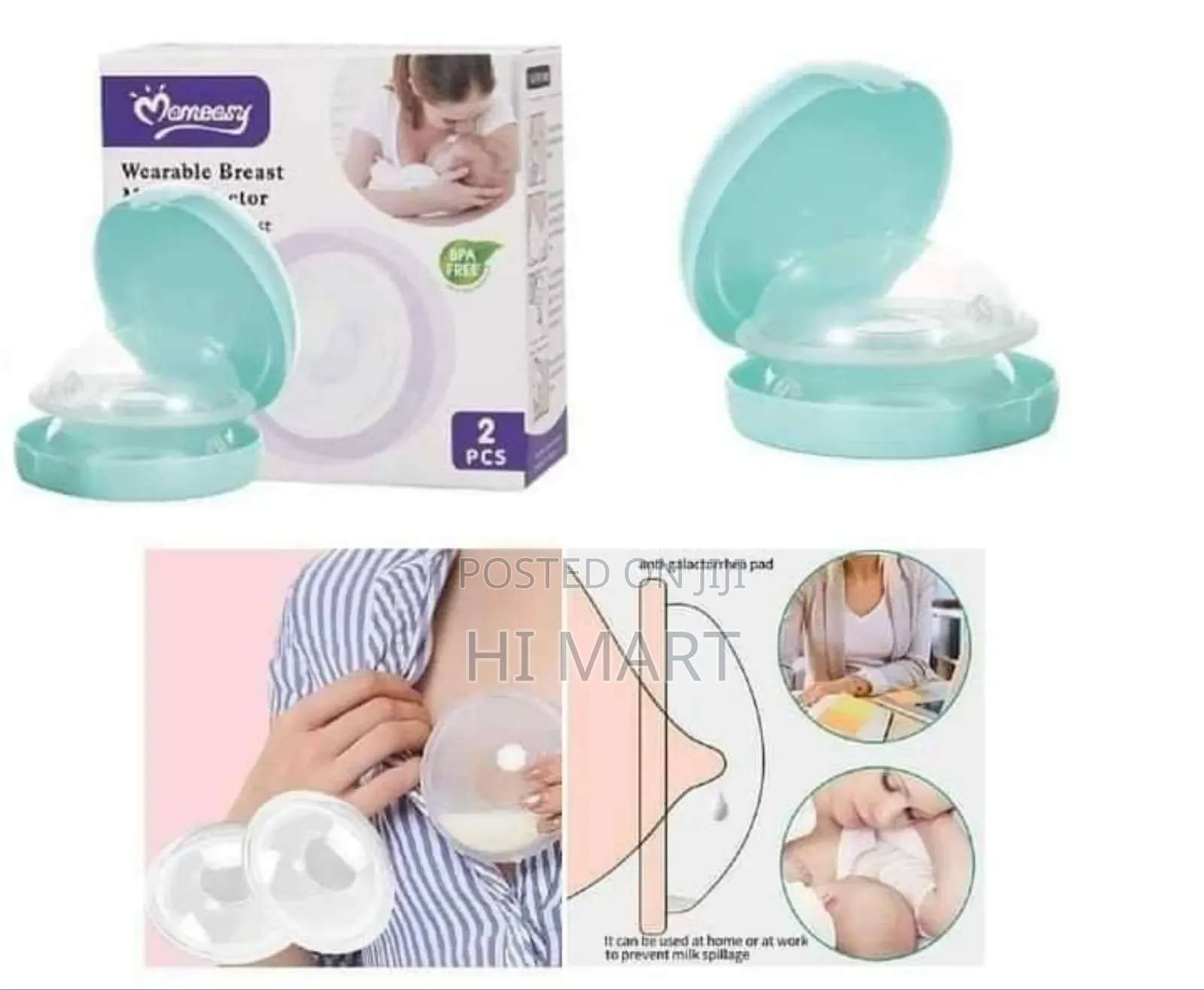 2pcs Wearable Breast Milk Collector Shell