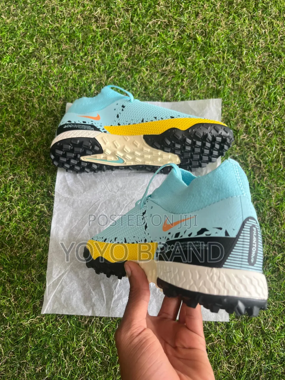 Nike Phantom Gt2 Acadamy Pro Tf Glacier Ice Black Yellow Strike Shoes