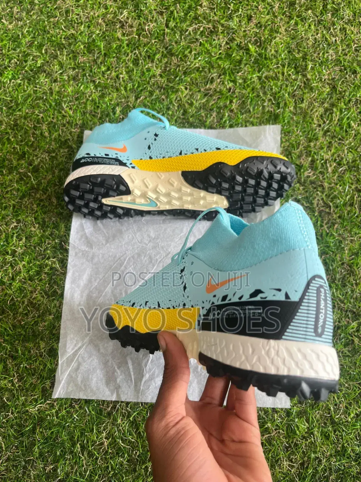 Nike Phantom Gt2 Acadamy Pro Tf Glacier Ice Black Yellow Strike Shoes