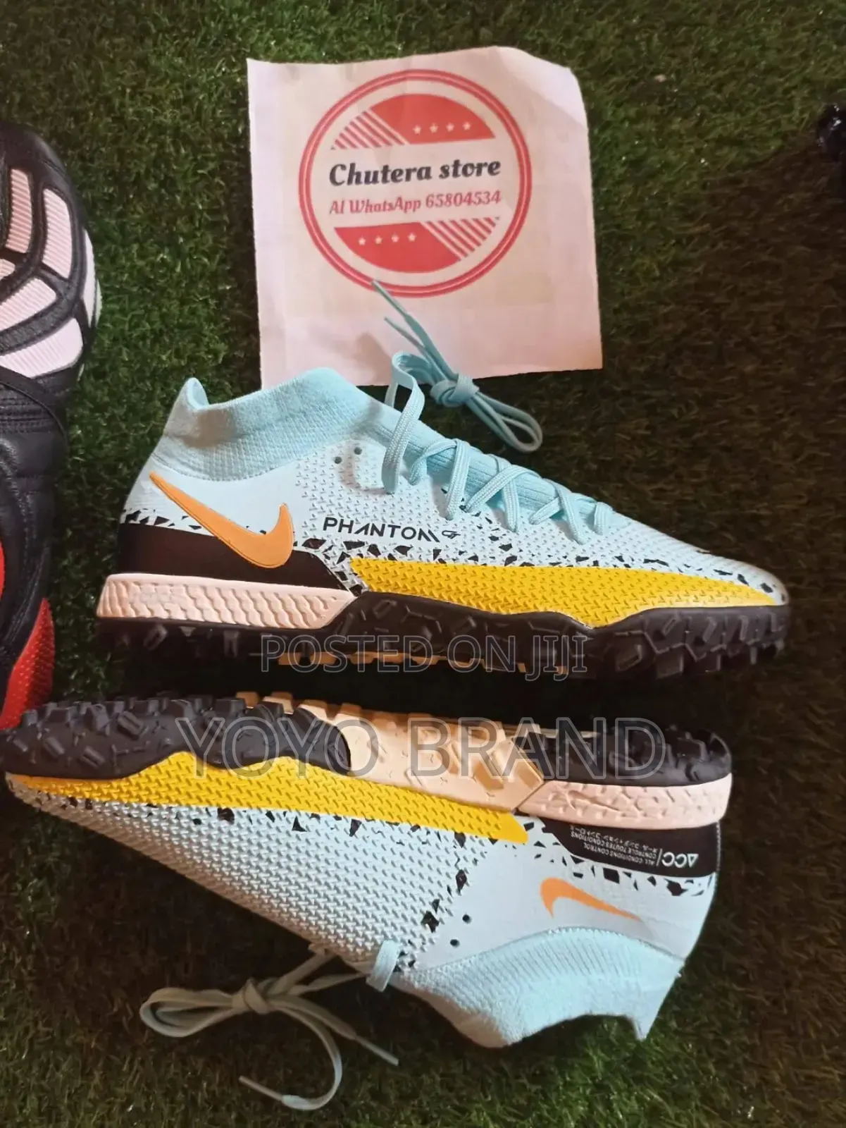 Nike Phantom Gt2 Acadamy Pro Tf Glacier Ice Black Yellow Strike Shoes