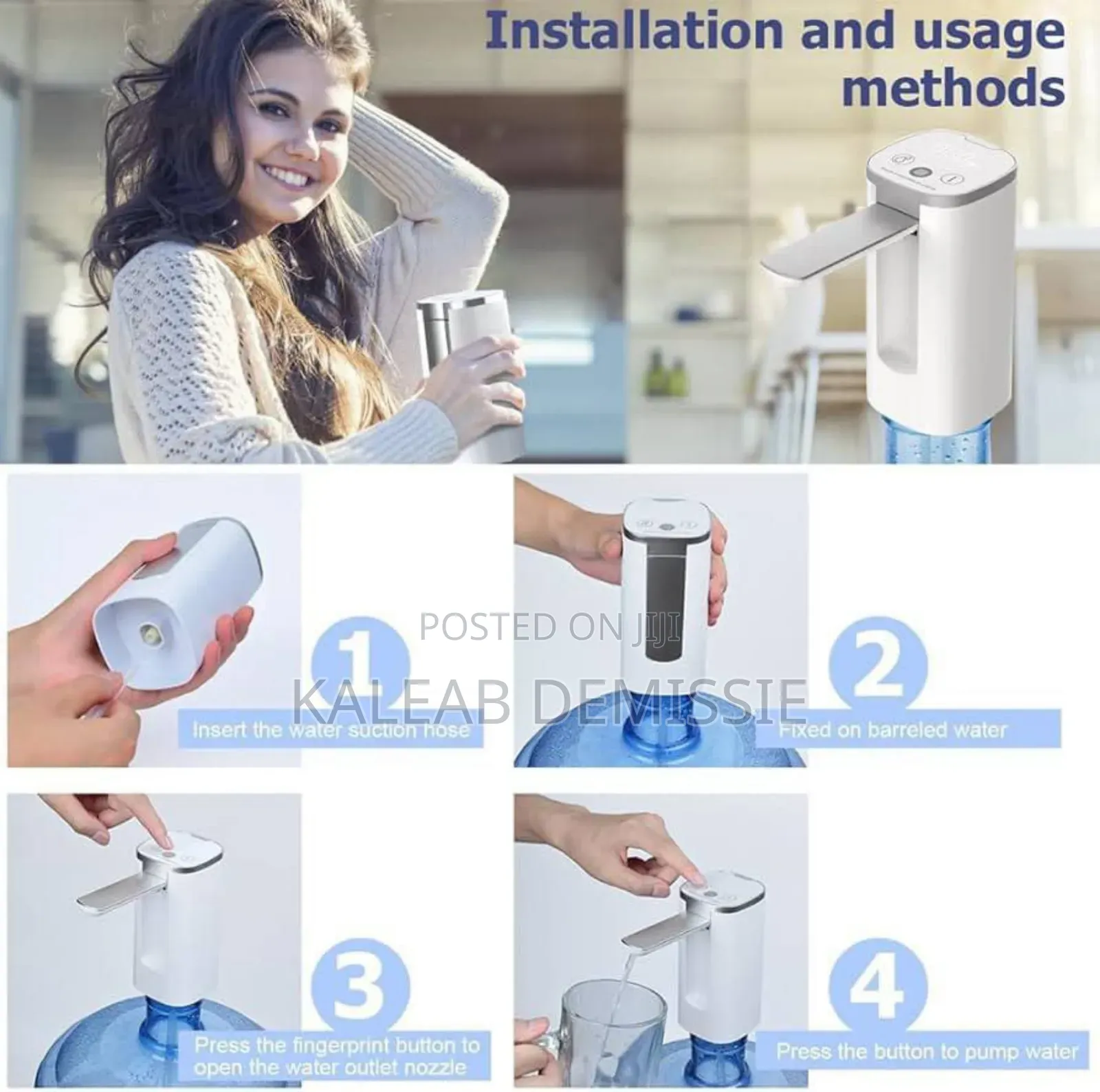 Folding Electric Water Pump የውሃ Dispenser