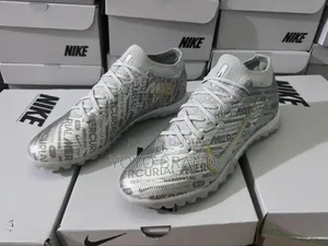 Nike Mercurial Vapor 15 Eliite Turf)Tf)Silver/Green Soccer Cleats