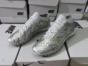 Nike Mercurial Vapor 15 Eliite Turf)Tf)Silver/Green Soccer Cleats
