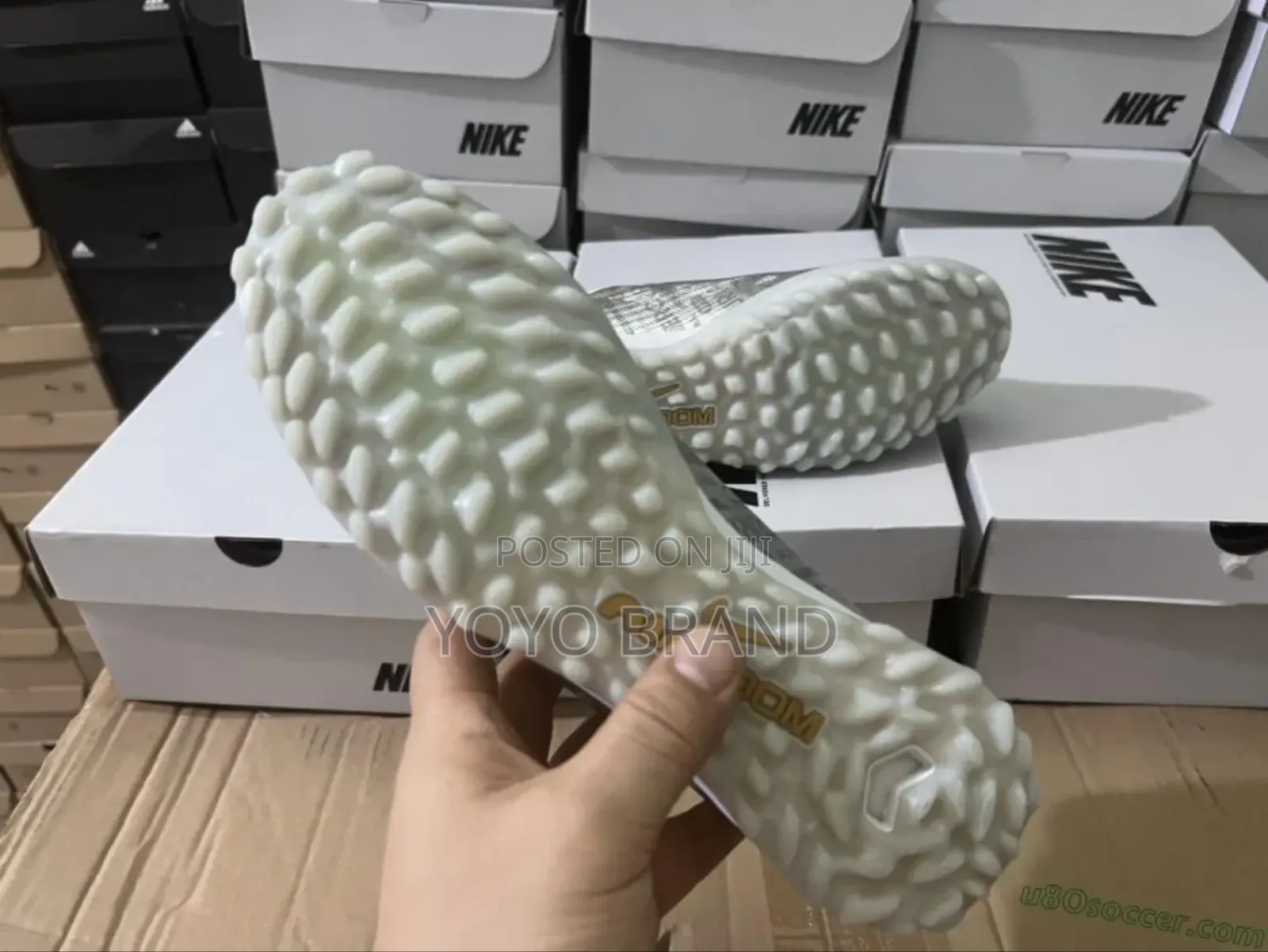 Nike Mercurial Vapor 15 Eliite Turf)Tf)Silver/Green Soccer Cleats