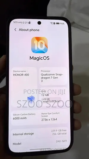 New Honor 400 256 GB Black