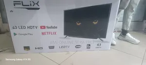 Flix Smart Tv 43 Inch Andraid Doubel Gelass Bord New 2025 Model