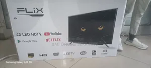 Flix Smart Tv 43 Inch Andraid Doubel Gelass Bord New 2025 Model
