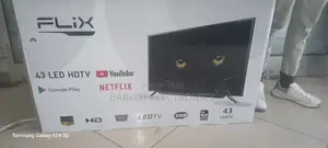Flix Smart Tv 43 Inch Andraid Doubel Gelass Bord New 2025 Model